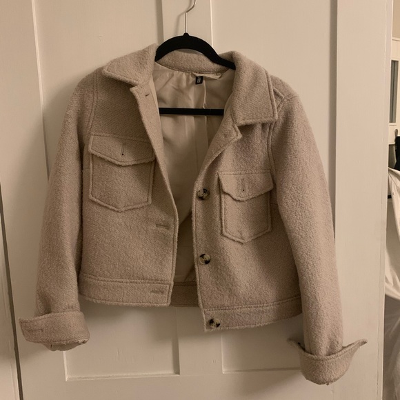 COPY - Beige wool cropped jacket - Picture 2 of 2